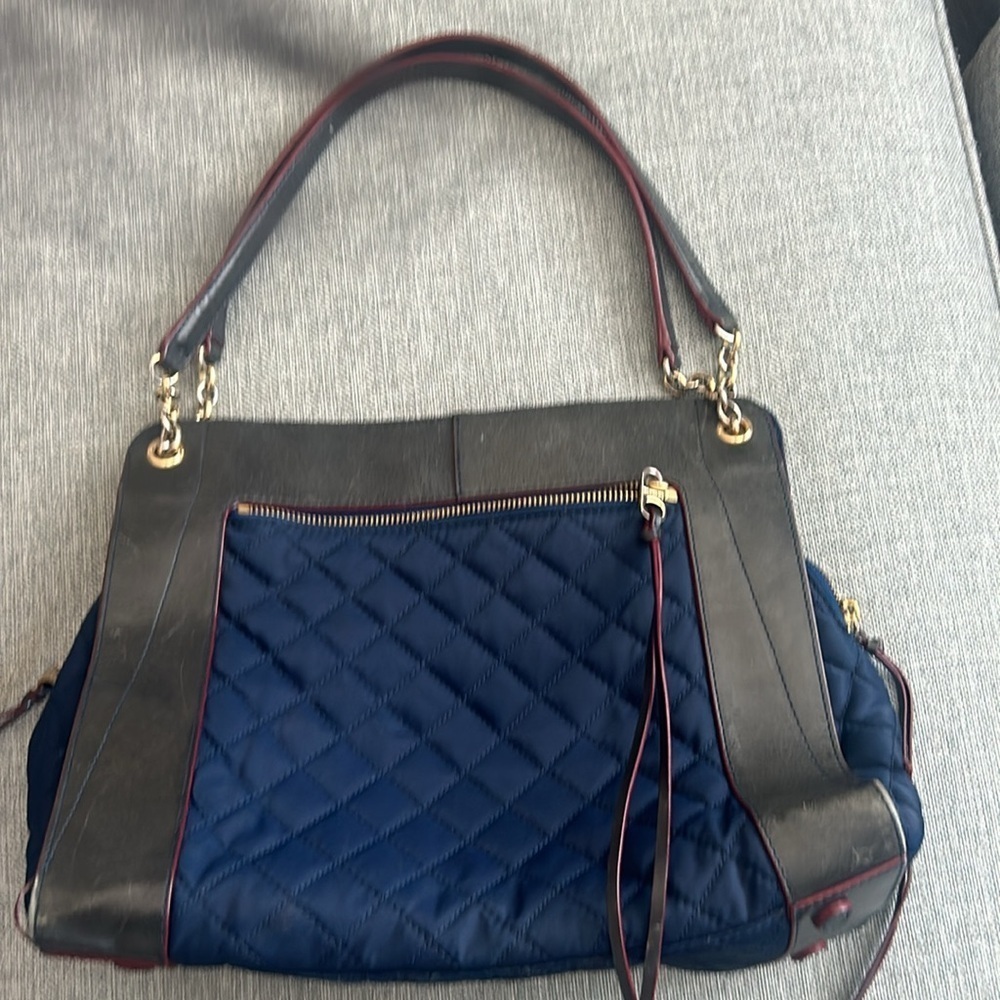 MZ Wallace  Navy and Black Quilted Women's Bag Purse - Picture 7 of 17